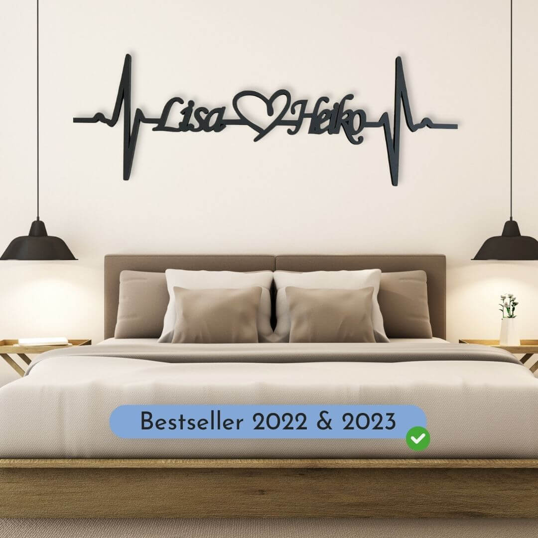 Herzschlag aus Holz | Personalisierbar