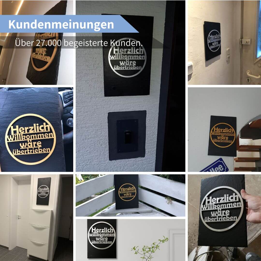 Türschild "Herzlich Willkommen" - Ein garantierter Hingucker