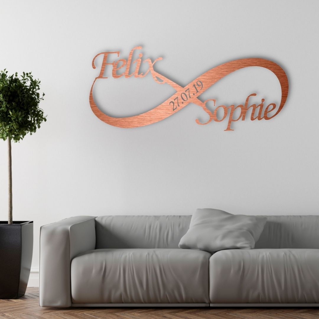 Unendlichkeitsschleife aus Holz | Personalisierbar