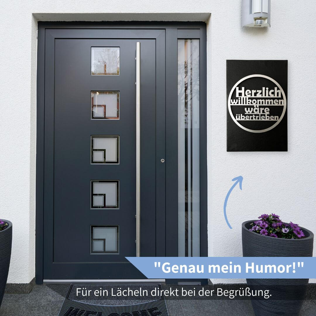 Türschild "Herzlich Willkommen" - Ein garantierter Hingucker